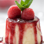 Delicious panna cotta dessert