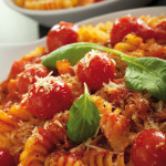 Fusilli Pasta with Cherry Tomatoes, Parmesan and Ricotta
